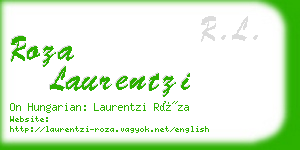 roza laurentzi business card